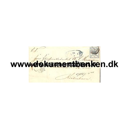 2 Sk. Krone/Scepter p fodpostbrev 20 september1865