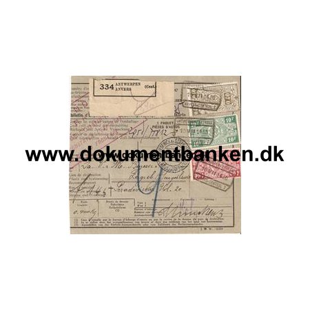 Belgien Adressekort til Kroatien 1930
