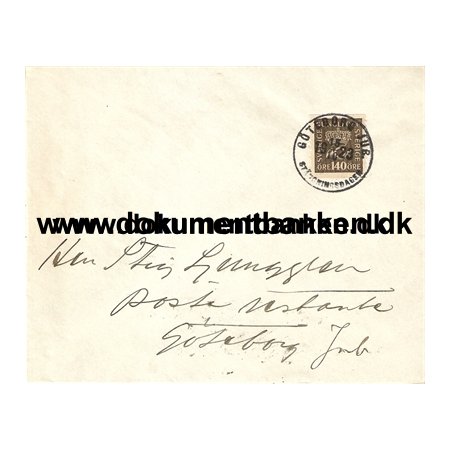 Postemblem. 140 re stemplet Gteborg Tur. Stngningsdagen. 15 oktober 1923