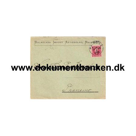Halmstads Import Aktiebolag, Kuvert, Halmstad 1905
