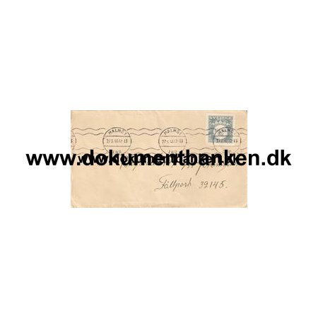 Svensk Feltpost 39145 med Svarsmrke 1943