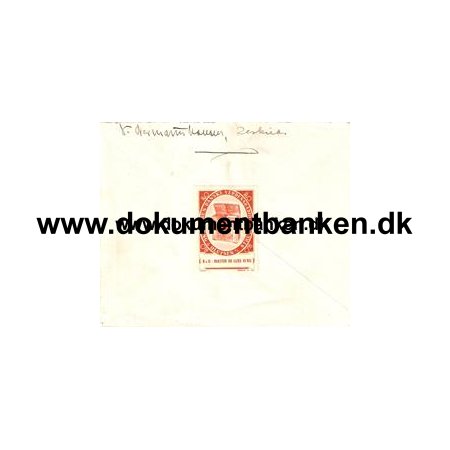 B&O mrkat p bagide af brev. Roskilde 1944