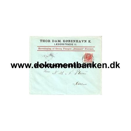 Thor Dam, Kbenhavn K. Lderstrde 11. 1908