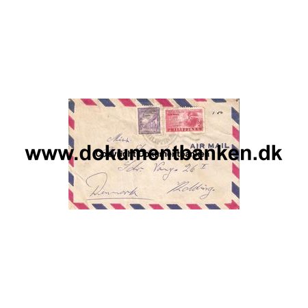 Luftpostbrev til Danmark, 16 oktober 1951