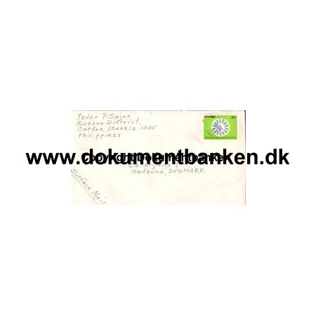 Luftpostbrev sendt til Danmark, 19 november 1983