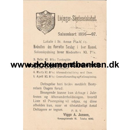 Livjger - Skydeselskabet 1896