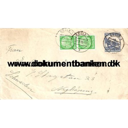 Tyskland Celle brev til Sverige 1935