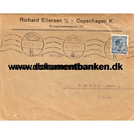 Richard Eilersen A/S Copenhagen K. 40 re Christian d. 10. 1925