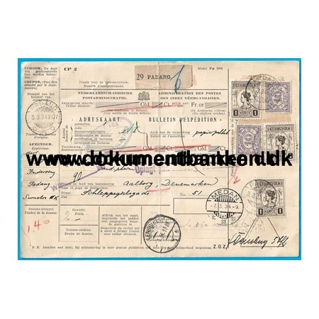 Hollandsk Indien, Adressekort, 1934