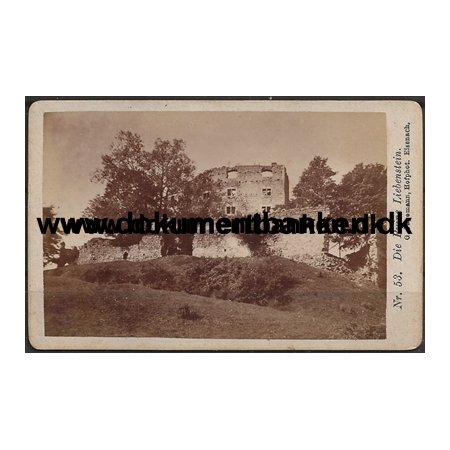 Liebenstein, die ruine, Photograph  G. Jagemann, Hofphot. Eisenach.