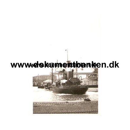 Skibet Carl Nielsen p vej ind ved Sandkaj i Nordhavnen 1969