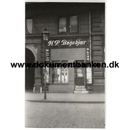 H. P. Bgekjr, Butiksfacade, Vestervoldgade 86, Kbenhavn, Fotografi