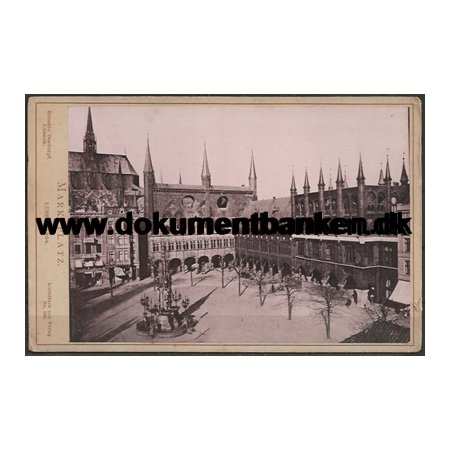 Lybeck 1894 Marktplatz Tyskland Fotografi