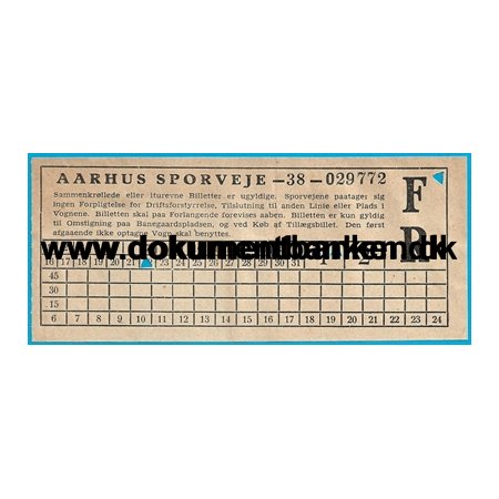 Aarhus Sporveje Billet, Linie 1, 22 april 1947