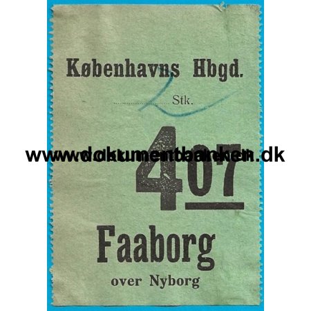 Rejsegodsbevis, Kuffert, Kbenhavn H - Faaborg, 5 juli 1942