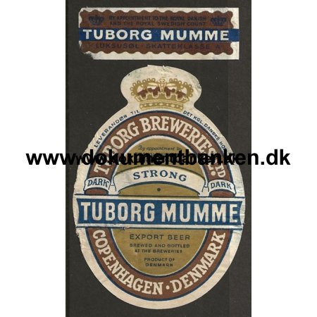 Tuborg Mumme Strk l Etiket 1955