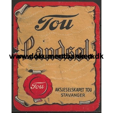 Tou Landsl Stavanger Norge letiket 1949