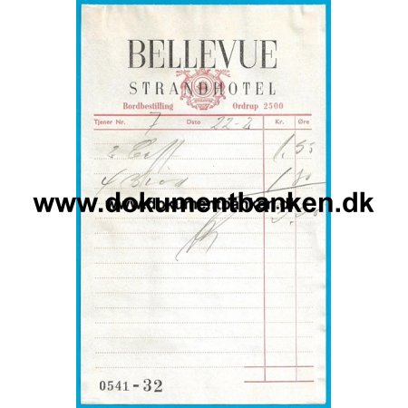 Bellevue Strandhotel, Regning, 22 februar 1947