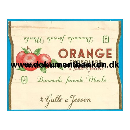 A/S Galle Jessen Orange Chokoladeomslag