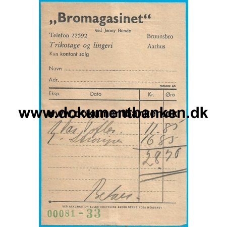 Bromagasinet Bruunsbro Aarhus Regning 1956