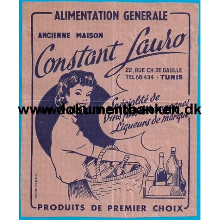 Constant Lauro 22 Rue Charles de Gaulle Tunis Reklame