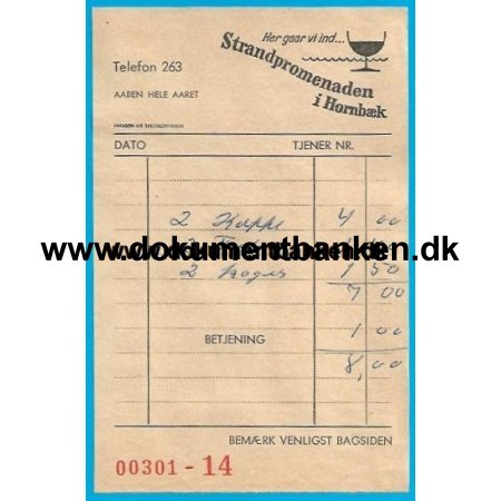 Strandpromenaden i Hornbk Regning 1961