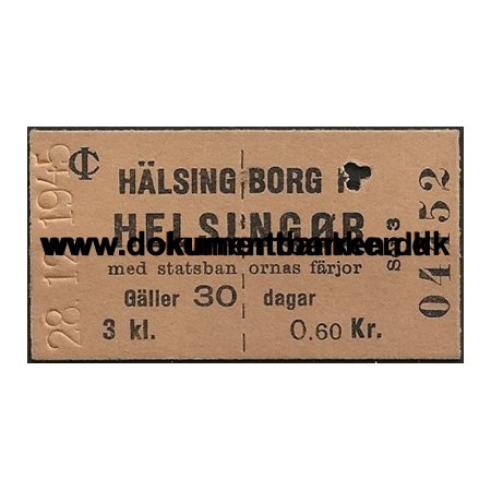 Helsingborg - Helsingr Frgebillet 1945