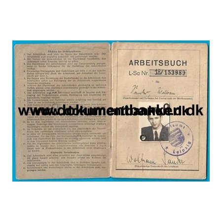 Arbeitsbuch Wolfram Sauber Geboren 22 November 1925 Leipzig