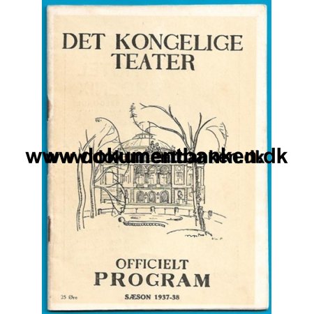 Det Kongelige Teater Program 1937-1938
