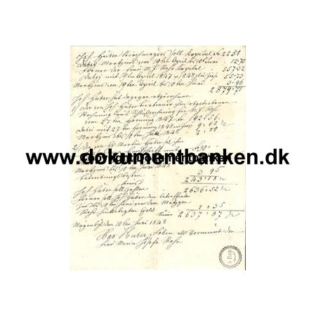 Schweiz, Dokument, 5 Rap, 10 juni 1848