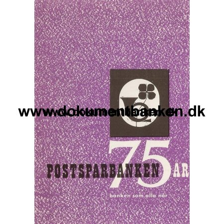 Sverige. Postverket. Postsparbanken 75 r. Pjece 1959
