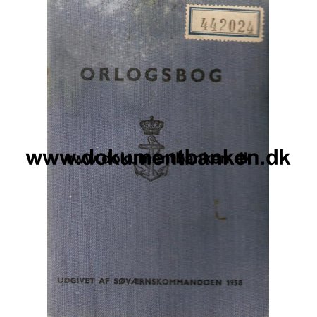 Orlogsbog for Korporal Henriksen, Walter f. 23 Juni 1942