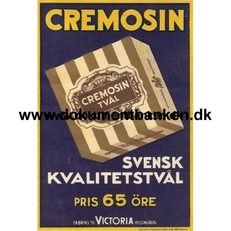 Cremosin. Victoria Fabriks A/B Helsingborg 1938