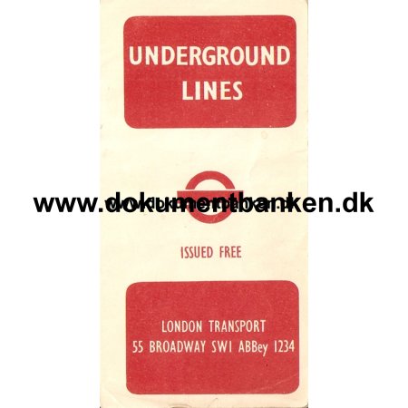 London. Underground Lines. Linjefring 1945
