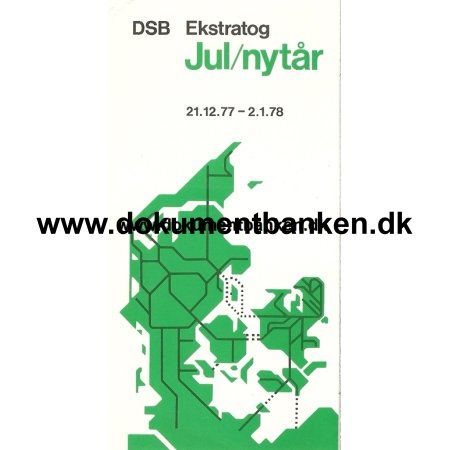 DSB, Kreplan, Ekstratog, Jul/nytr 21.12.77 - 2.1.78
