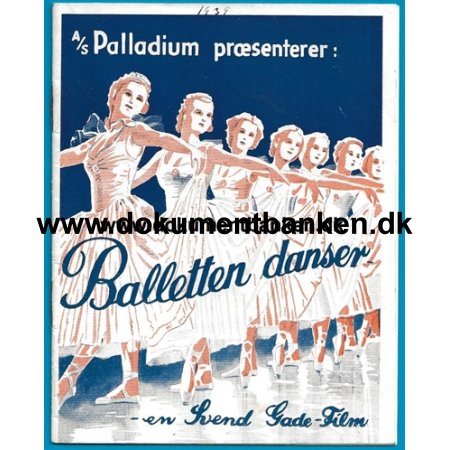 Balletten Danser, Svend Gade, Filmprogram, 1938