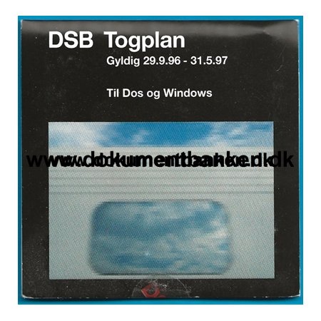 DSB Togplan, 29.9.96 - 31.5.97, Til bde DOS og Windows