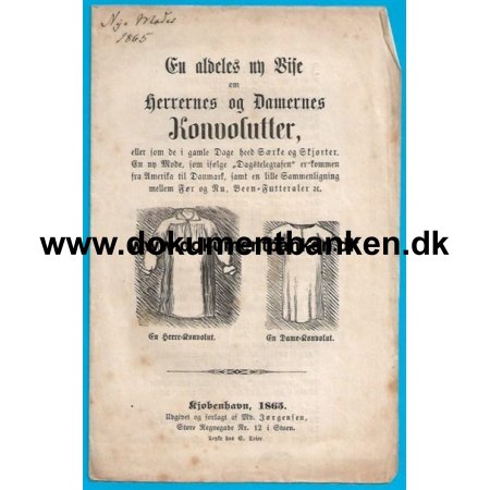 Herrernes og Damernes Konvolutter Vise 1865