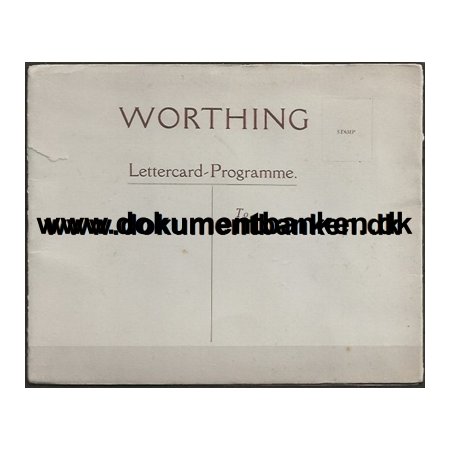 Worthing Letter Card Programme Dokumenter England 1923