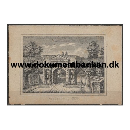 Vesterport 1839 Kbenhavn Kobberstik