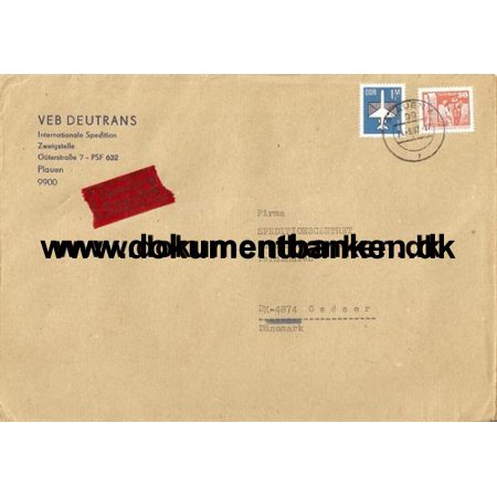 DDR brev 1 Mark 30 Pf. 1987