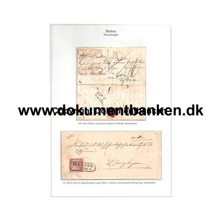 Tyskland Baden - 2 breve1847 / 1864-66