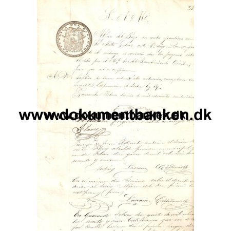 Ecuador, Dokument, Guaranda, 1865