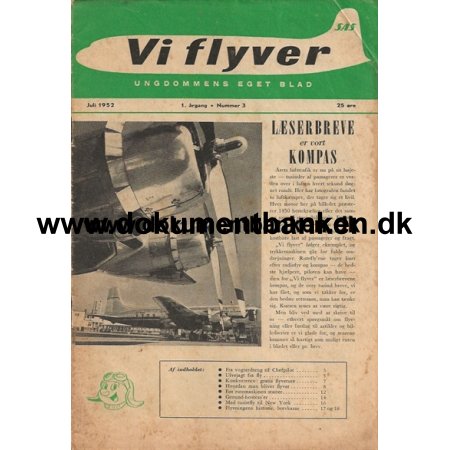 SAS Vi flyver Juli 1952 Luftfart Blade