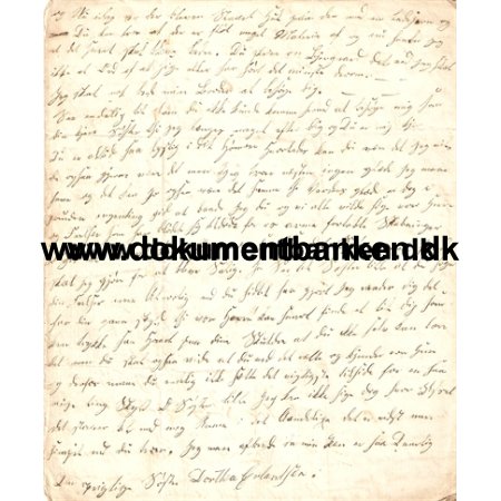 Erlandsen, Dorthea. Lemvig. Privat befordret brev til datter. 1851