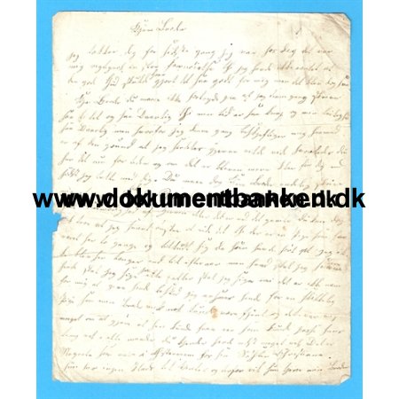 Erlandsen, Dorthea. Fdt 1833 i Lemvig. Privat befordret brev