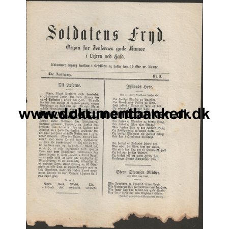 Lejren ved Hald Ege Viborg Soldatens Fryd Lejravis 1877