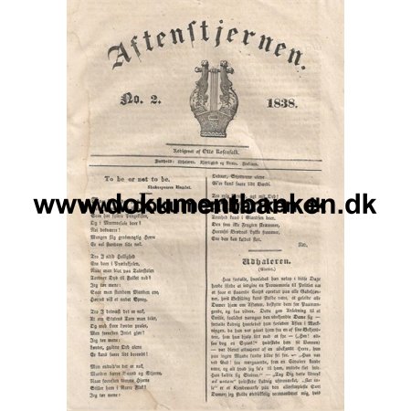 Aftenstjernen Avis No. 2 1838