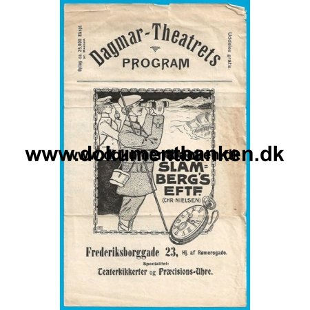 Dagmar Theatret Program 1911