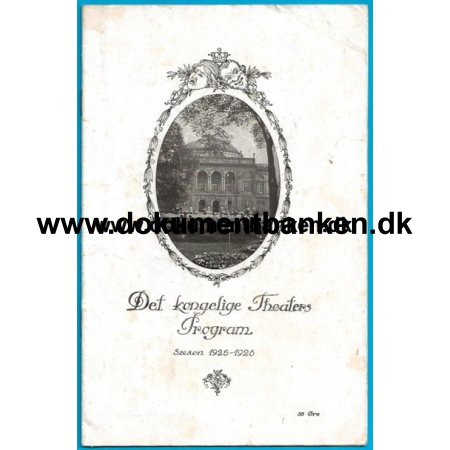Det Kongelige Teater Program 1925